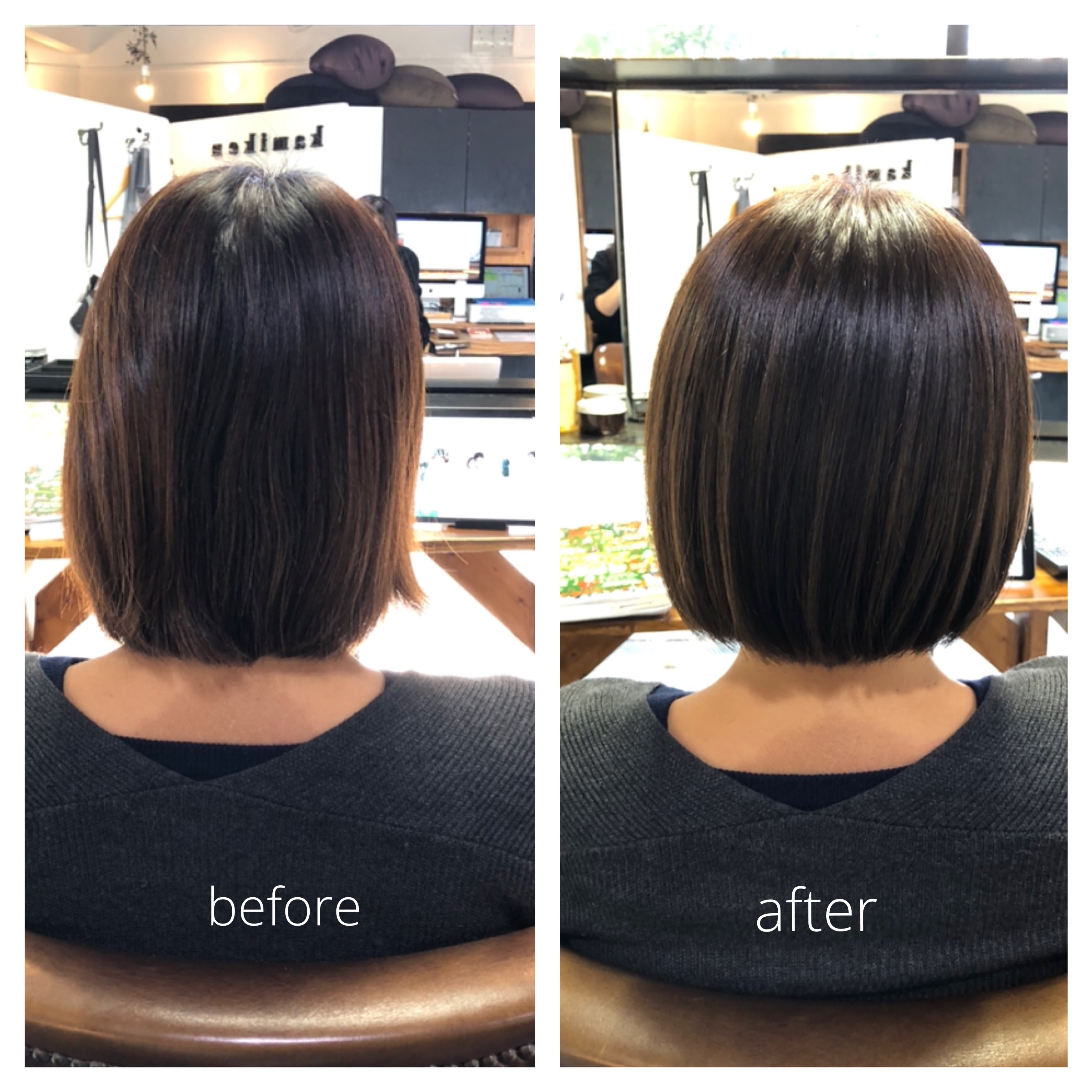 小顔効果ミニボブ 福島市 郡山市の美容室カミケン Kamiken