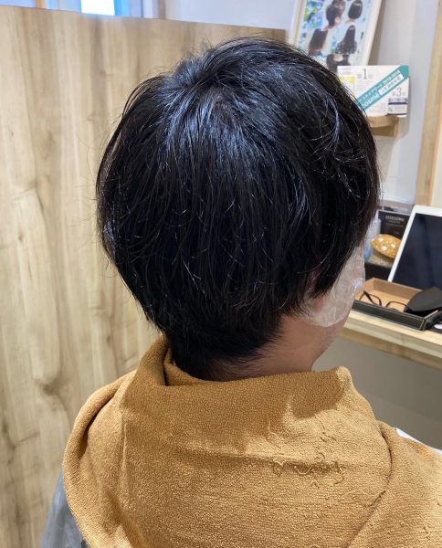 メンズのナチュラルな黒髪マッシュは好感度抜群なヘアスタイル 福島市 郡山市の美容室カミケン Kamiken