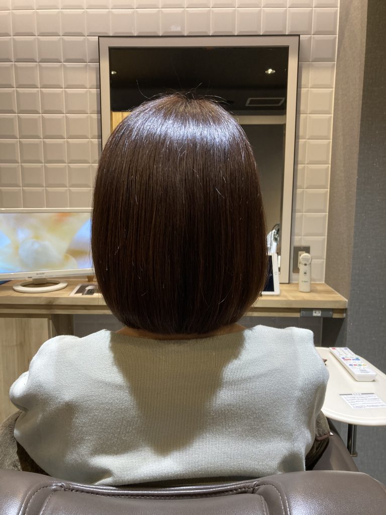 ヘアエステをして驚くほどツヤツヤな髪になった50代女性 福島市 郡山市の美容室カミケン Kamiken
